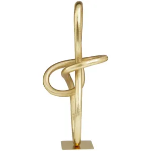 Sculpture abstraite en métal aluminium poli moderne Statue décorative pour la maison antique Déco élégante pour l'espace de vie - Product Image 5