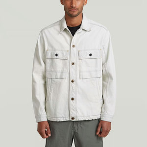 Veste en jean légère en matériau respirant pour hommes 100%/veste en jean à séchage rapide pour hommes à manches longues - Product Image 1