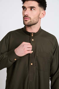 Thobe / Thawb Hecho a Mano en Algodón, Transpirable, Tradicional para Bodas, con Estampado a Mano - Product Image 5