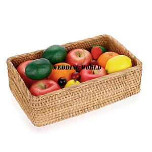 Juego de dos bandejas redondas de ratán para servir, plato de diseño de madreperla para servir, bandeja de ratán elegante de tamaño personalizado - Product Image 4