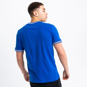 Vente en gros T-shirt Slim Fit décontracté avec bordure contrastée pour hommes T-shirts personnalisables de couleur unie vierge personnalisée - Product Image 3