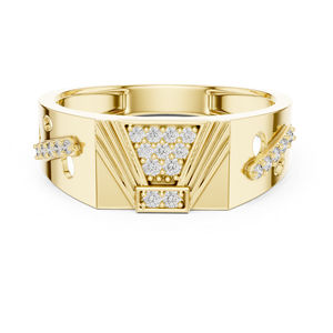 Anillo de Oro Rosa de 14K con Diamante Cultivado en Laboratorio de 0.18 Quilates, Certificado IGI, para Mujer |   Nuevo Vestido de Fiesta con Diamantes Cultivados - Product Image 3