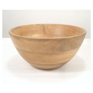 Cuenco rústico de madera para servir con esmalte interior para ensalada de frutas, decoración de cocina - Product Image 3