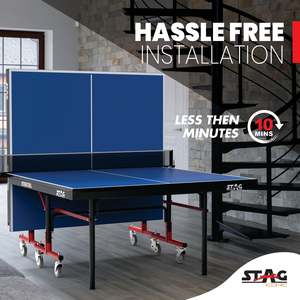 Stag Iconic International <b>Table</b> <b>Tennis</b> <b>Table</b> Full-Size Premium Indoor Ping Pong <b>Table</b> 25mm <b>Foldable</b> with ITTF Certificate - Product Image 4