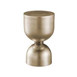 Tabouret latéral en aluminium de meilleure qualité Tabouret d'appoint rond en métal fait à la main Console incrustée d'os pour meubles de salon - Product Image 2