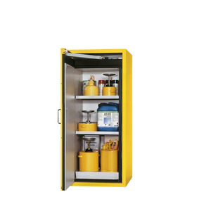 asecos Armadio per Materiali Pericolosi Ignifugo G 600-F, 1 Ripiano, Cerniera a Sinistra, Giallo - Product Image 1