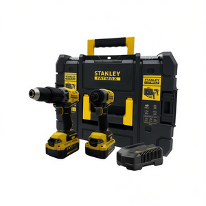 ชุดสว่านและไขควง Stanley 20V พร้อมแบตเตอรี่ 2 ก้อน 4Ah ที่ชาร์จ และกระเป๋าใส่ - ประแจไฟฟ้า - Product Image 2