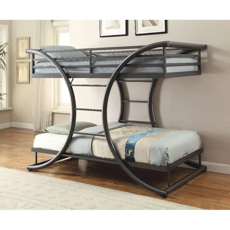 Furnitur rumah kamar tidur logam kustom tempat tidur susun murah tugas berat tempat tidur susun