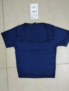 เสื้อผู้หญิง ลายเรียบ ผ้าถักนุ่ม แขนสั้น ระบายอากาศได้ดี ผ้าฝ้าย 100% มีสไตล์ ใส่สบายสำหรับฤดูร้อน - Product Image 2