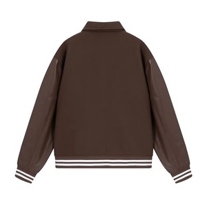 Chaqueta de Hombre de Cuero PU con Logotipo Personalizado de Béisbol, de Alta Calidad, Estilo Urbano, Bordada, Talla Grande, Última Novedad - Product Image 2