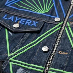 Veste en jean surdimensionnée personnalisée pour femme, imprimé 3D en relief, géométrique, écologique, coupe-vent, doublure en fausse fourrure, patchwork, effet vieilli - Product Image 5