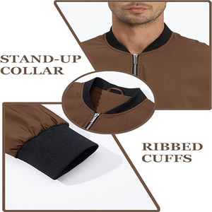 เสื้อแจ็คเก็ตบอมเบอร์ลำลองสำหรับผู้ชาย มีซับในนุ่ม ทนทานต่อการใช้งานภายนอก และทรงหลวมสวมใส่สบายในชีวิตประจำวัน - Product Image 4