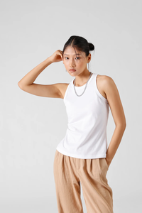 Camisetas lisas de cuello redondo para mujer, camiseta sin mangas con colores sólidos y manga corta - Product Image 2