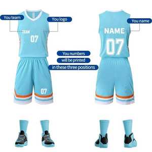 Maillots de basket-ball personnalisés hommes ensembles uniformes de basket-ball maillot de retour professionnel chemise de basket-ball respirante à séchage rapide - Product Image 2