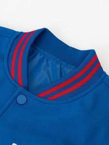 Chaqueta de béisbol de lana Vintage hecha a medida para hombre estilo bombardero de escuela secundaria bordado de chenilla Varsity Casual invierno de talla grande - Product Image 5