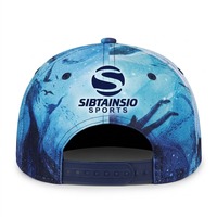 Casquette Snapback à Visière Plate Personnalisée avec Impression Abstraite Bleue, Casquette de Baseball Ajustable Imprimée par Sublimation, Vêtements de Sport, Casquettes de Baseball Simples