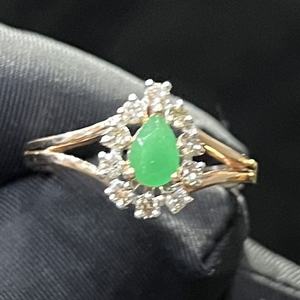 Bague femme minimaliste moderne en or 14K/18K avec diamant véritable et pierre naturelle Bijoux fins faits à la main - Product Image 6