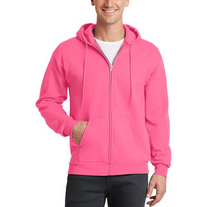 Sweat à capuche zippé surdimensionné personnalisé de haute qualité pour hommes, grande taille, épaules tombantes, fermeture éclair intégrale, polaire d'hiver, écologique - Product Image 3
