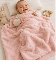 Couverture pour bébé extra douce en Welsoft, peluche chaude et confortable, en polaire gaufrée, pour poussette, fabriquée directement en Turquie