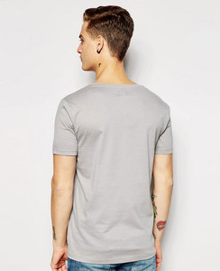 เสื้อยืดกีฬาผู้ชายพรีเมียม ผ้าฝ้าย 100% สวมใส่สบาย รับทำโลโก้ตามสั่ง OEM ODM ทรงปกติ MOQ ต่ำ - Product Image 2