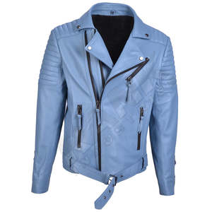 Veste en cuir véritable classique pour homme, mode hivernale intemporelle, respirante, manches longues, personnalisable pour le style de rue quotidien - Product Image 3