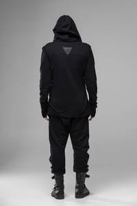 Sudadera con capucha para hombre, corte ajustado, largo completo, cremallera completa, 100% algodón, dobladillo curvo, logotipo personalizado, OEM, fitness, venta al por mayor - Product Image 2