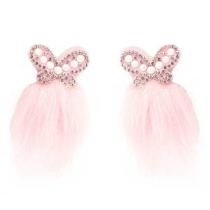 Chase Value Girls Fur Hair Clip - Rose - Product Image 1