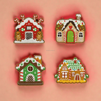 Patch brodé thermocollant Maison de bonbons de Noël pour vêtements
