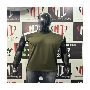 Camiseta Deportiva sin Mangas para Hombre, de Secado Rápido, para Gimnasio y Fitness, con Ribete en Contraste, para Correr, Entrenamiento, con Logotipo Personalizado - Product Image 1