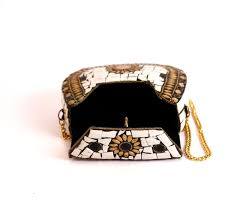 กระเป๋าคลัทช์สไตล์วินเทจประดับมุกแบบคุนดัน ทำมือ งานฝีมือพื้นเมือง สำหรับงานแต่งงาน งานปาร์ตี้ กระเป๋าคลัทช์สำหรับผู้หญิง กระเป๋าถือสำหรับงานแต่งงาน งานปาร์ตี้ งานกลางคืน - Product Image 3