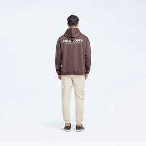Sudaderas con capucha con logotipo estampado personalizado OEM, sudaderas con capucha ajustadas de peso pesado de lana gruesa en blanco, sudaderas con capucha para hombre - Product Image 5