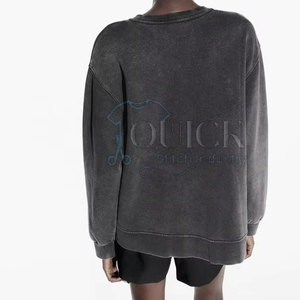 Vente en gros de sweat-shirt d'hiver de haute qualité avec strass sur le devant en polyester/coton anti-rides respectueux de l'environnement et respirant - Product Image 4