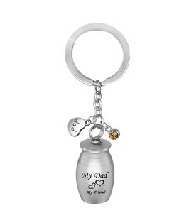 <b>Dad</b> Customized My Family My Friend Urns for Ashes Stainless Steel Memorial Keepsake Cremation Keychain <b>Jewelry</b> Aunt Custom Size - Product Image 2