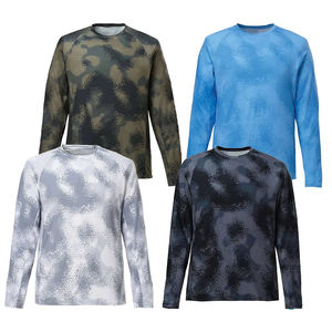 Camisas de pesca personalizadas OEM Logo protección Uv secado rápido transpirable hombres al aire libre manga larga 100% poliéster pesca UPF camisas - Product Image 5