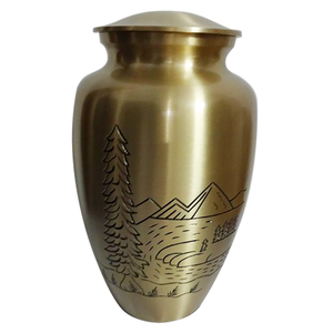 Handcrafted Modern Metal Urns for Ashes Artistic <b>Memorial</b> Cremation Containers with Unique Designs and Engravable Surface - Product Image 6