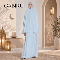Ensemble 2 pièces de mode modeste pour femmes musulmanes du Ramadan : Khimar et jupe de prière en jersey, Robe Abaya – Direct Usine