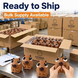 Cute Brown Guinea <b>Pig</b> Squishy <b>Toy</b> TPR Stress Relief Fidget For Kids 2-4 Years Unisex Sensory Playtoy - Product Image 4