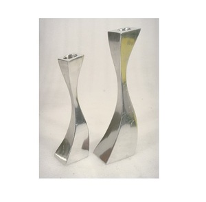 <b>Silver</b> Metal Pillar Candle Holder for Home Decor - Product Image 5