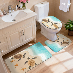 Custom Printed Bath <b>Mat</b> <b>Bathroom</b> Rug <b>Set</b> for <b>Bathroom</b> Non-Slip Shower Curtain Bath <b>Mat</b> - Product Image 6