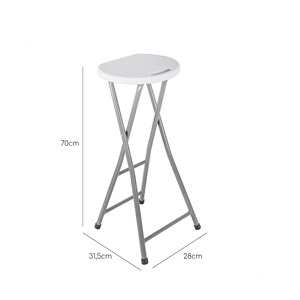 WELL HOME Tabouret de bar haut 31,5x28x70 cm Finition métallique - Product Image 3