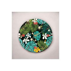 Colorful Print Flower Pattern Number Wooden Silent Table <b>Wall</b> <b>Clock</b> <b>50cm</b> Perfect Gift Idea - Product Image 5