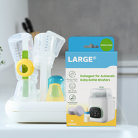 Tablettes détartrantes officielles pour le nettoyage des biberons de bébé, fabriquées par Washing Block