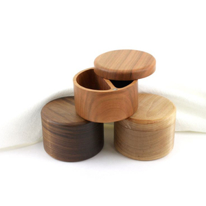 Boîte à épices en bois faite à la main boîte à sucre et sel boîte de cuisine en bois pour la maison Restaurant accessoires de cuisine avec couvercle taille personnalisée - Product Image 3