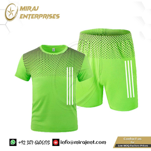 ชุดออกกำลังกายแขนสั้นกางเกงขาสั้น2ชิ้นแห้งเร็วชุดออกกำลังกายของผู้ชายชุดฤดูร้อน - Product Image 2