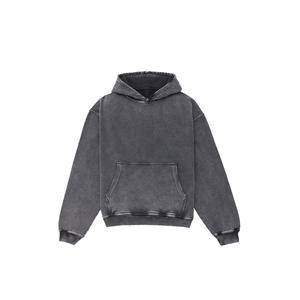 Pull à capuche 450/480gsm haute qualité Pigment lavé teint surdimensionné pull lourd compresse Stingless Hoodie - Product Image 1