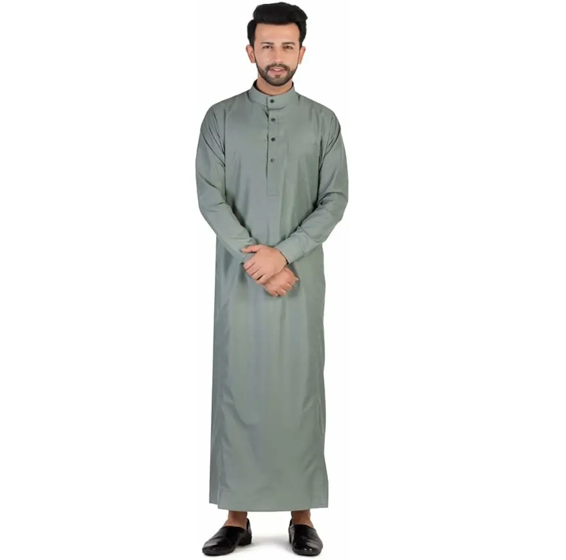 Ademende Mannen Islamitische Thobe Daffah Gewaad Jubbah Eid Winter Zomer Dubai Arabic Saudi Pakistani Clothe