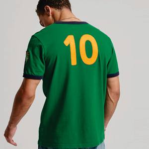 OEM personnalisé de haute qualité hommes à manches courtes Ringer T-Shirt couleur unie coton avec logo imprimé col en O - Product Image 5