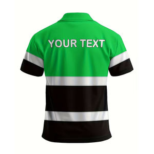 Polo de sécurité réfléchissant haute visibilité avec logo personnalisé, vêtements de travail, polos haute visibilité - Product Image 6