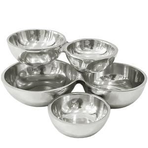 Bols de centre de table en or à texture rugueuse de luxe pour la décoration de la maison et des événements, ensemble de bols imbriqués contemporains, bols finition or - Product Image 6