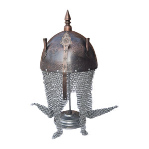 Viking Mũ bảo hiểm với dây chuyền Bạc Da lót mặc Hy Lạp Mũ bảo hiểm trang phục đầu Thời Trung Cổ Mũ bảo hiểm được sử dụng bởi cạnh dao - Product Image 4